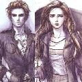 Edward y Bella en el libro de crepusculo ilustrado