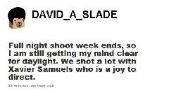 David Slade actualiza su twitter