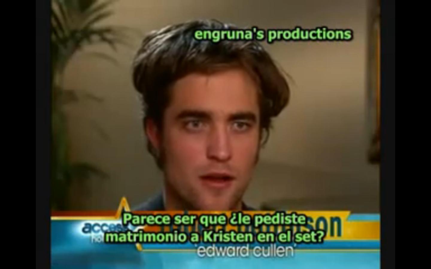 Twilight - Rob Pattinson en Access Hollywood (p2) subs español